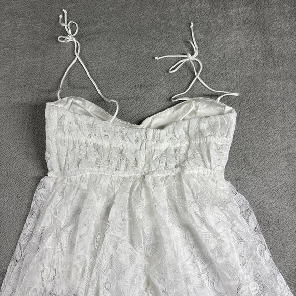 NWT For Love and Lemons Lorena Maxi Dress White Lace Size XXS - Picture 5 of 10
